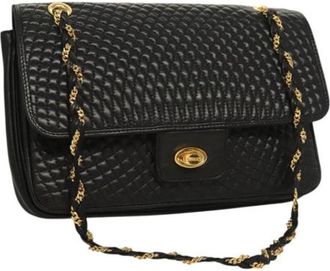 Bally Tweedehands leren handtassen - Dames - Vintage Schoudertas - Zwart - ONE Size - Leer - Vintage