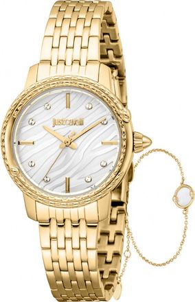 Just Cavalli Womens JC1L336M0055 Ladies Euforia Snake Watch and Bracelet Gift Set - Gold - One Size