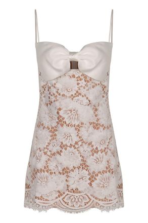 Self Portrait Mini Dress With Lace Bow