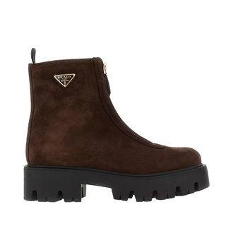 Prada Suede leather zip-up ankle boots Woman 36+