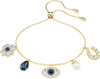 Swarovski Damesarmband Evil Eye Blauw Symbolica 5692162 - Dames - Armbanden - Geel - ONE Size - Accessoires