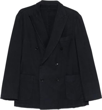 Original Vintage Style Blazer doppiopetto con tasche applicate - Blu