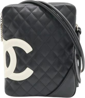 Chanel Pre-owned Ligne Cambon Shoulder Bag - Dames - Vintage Schoudertas - Zwart - ONE Size - Leer - Vintage