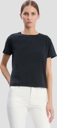 Victoria Beckham Shrunken Fit T-Shirt In Navy XS