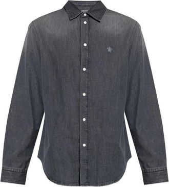 Versace Hombre, Camisas, Gris, Talla: L