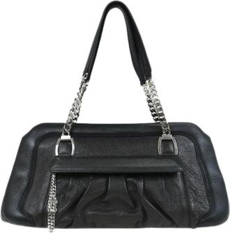 Cartier Pre-owned Shoulder Bags, female, Black, Size: ONE SIZE Pre-owned Leather Shoulder Bag