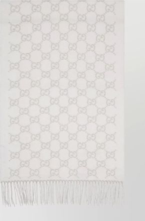 Gucci cashmere fringed hem scarf