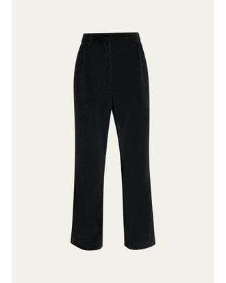 The Row Adler Corduroy Pleated Relaxed-Leg Pants