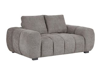 Vente-Unique Sof&aacute; de 2 plazas de tela gris BERENIA