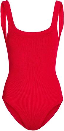 Hunza G Coverage Square-neck Crinkle Swimsuit - Red - One Size