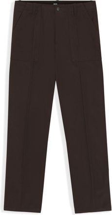 BOSS Twill-cotton trousers with relaxed fit