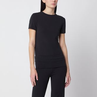 SKIMS Black short-sleeved T-shirt in stretch fabric