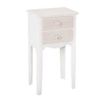 Netfurniture Jewel 2 Drawer Bedside Table in White