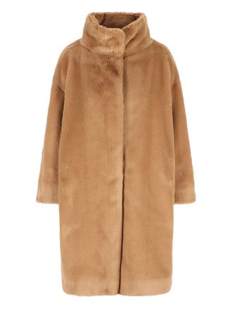Herno High-Neck Faux-Fur Coat
