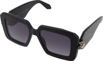 Bulgari BV40006I Square Acetate Sunglasses - Black