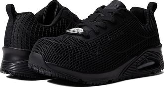 Skechers Womens Skechers Uno SR Jhansi 108072 Black Composite Toe Work Shoes ZOGG1892