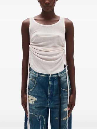 Ann Demeulemeester Top crop Mara - Bianco