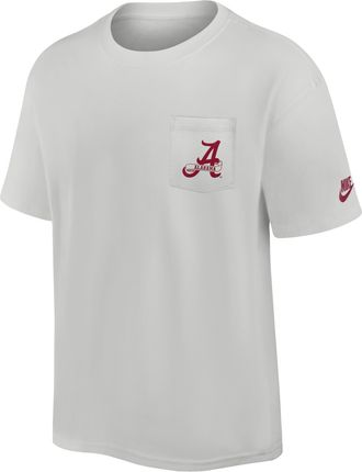 Nike Alabama Legacy Max90 Pocket 2-Hit Nike Mens College T-Shirt in Grey | 01GC0BBABV-E3Q