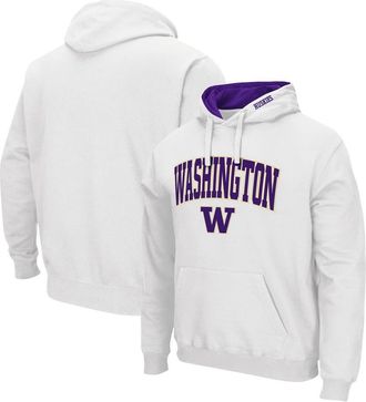 Colosseum Mens Colosseum White Washington Huskies Arch & Logo 3.0 Pullover Hoodie at Nordstrom, Size Xxx-Large