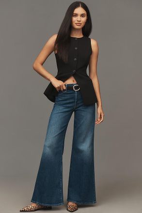 Mother The Tomcat Roller Skimp Mid-Rise Wide-Leg Jeans