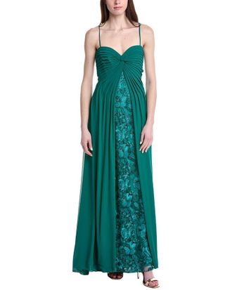 Tadashi Shoji Solid Sleeveless Maxi Dress
