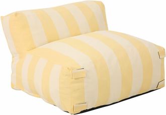 Oviala Sill&oacute;n de jard&iacute;n a rayas para un sof&aacute; modular amarillo claro