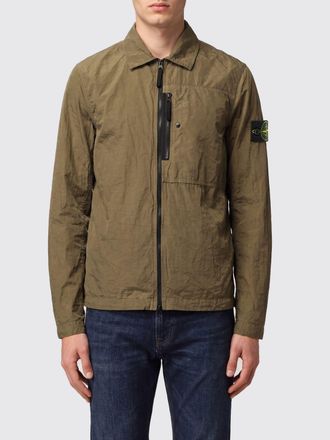 Stone Island Econyl Recycled Nylon Shirt Jacket with Zip and Logo