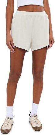 Beyond Yoga Fade Out Mid-Rise Shorts Womens Shorts Washed Vintage White : SM 3, Cotton/Polyester