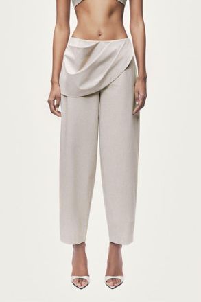Nocturne Waist Panel Trousers in Ivory at Nordstrom, Size X-Small