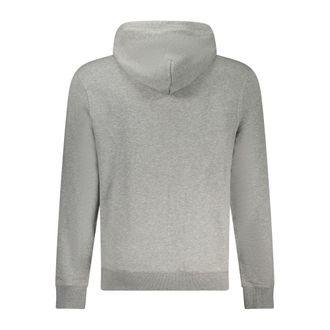 Napapijri Logo-Embroidered Cotton Hoodie - Gray