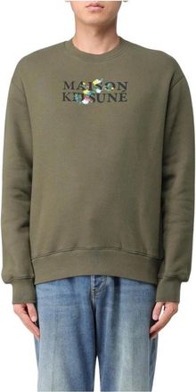 Maison Kitsuné Hombre, Sudaderas, Verde, Talla: L