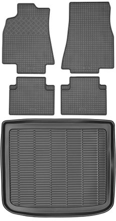 OEM Juego De Alfombrillas De Goma Para Coche Y Alfombrilla Para Maletero Para Mercedes Clase B T245 (2005-2011)