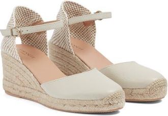 L.k. Bennett Marissa Espadrille Wedge Sandal in Ecru at Nordstrom, Size 10Us