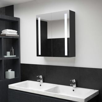 vidaXL Mueble De Ba&ntilde;o Con Espejo Led 62x14x60 Cm Vidaxl