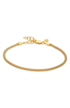 Monica Vinader Heirloom Woven Fine Chain Bracelet in Yellow Gold at Nordstrom, Size 7 In