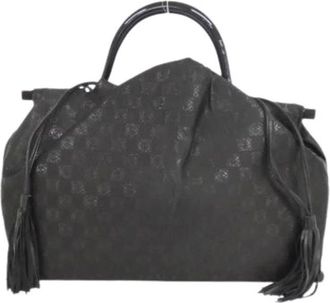 Loewe Pre-owned Handbags, female, Black, Size: ONE SIZE Pre-owned Canvas Handbag
