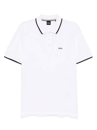 BOSS logo polo shirt - White