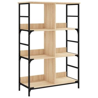 Berkfield Home Bookshelf Sonoma Oak 78.5x33x117.5 cm Engineered Wood in Tan