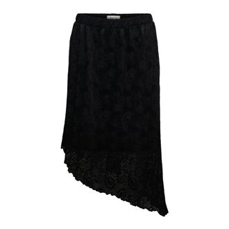 Cream Midi Rok - Dames - Rokken - Zwart - Maat: L