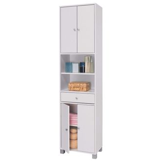 M&S Collection M&s - Columna De Ba&ntilde;o Bikini Armario Blanco Aseo Con Caj&oacute;n Alta Capacidad De Almacenaje 196x51x33