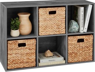 Best Choice Products 6-Cube Bookshelf, 11in Display Storage System, Organizer w/ Removable Back Panels