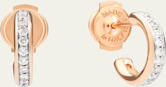 POMELLATO Together 18K Rose Gold Diamond Mini Hoop Earrings