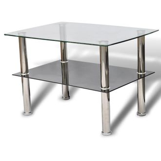 vidaXL Mesa De Centro De Dos Niveles Vidrio Vidaxl