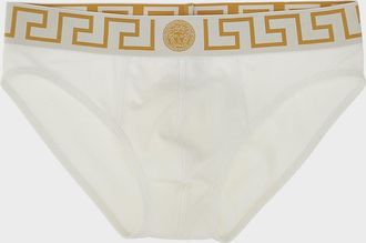 Versace Men & apos;s Medusa Key Cotton Jersey Briefs