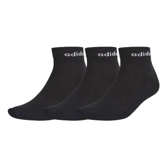 adidas neo Hc Ankle 3pp Solid Color Athleisure Casual Sports Socks Black GE6128