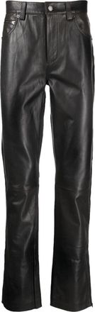 Stolen Girlfriends Club Drum Solo straight-leg trousers - men - Lamb Skin - L - Black