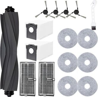 OEM Accesorios Aplicables Para El Repuesto De Aspiradora Robot Dreame X40 Ultra Complete / X40 Pro / S30 Pro Ultra, Cepillos Giratorios + 6 Pa&ntilde;os + 2 Bols