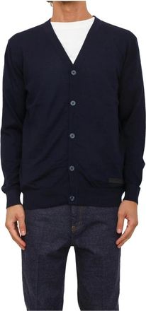 John Richmond Cardigan Ongi - Heren - Vesten - Blauw - M - Truien & Vesten