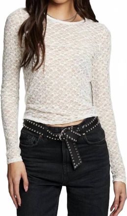 Chaser Kevin Long Sleeve Top In Starry White