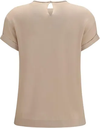 Brunello Cucinelli Womens Beige Elastane Blouse